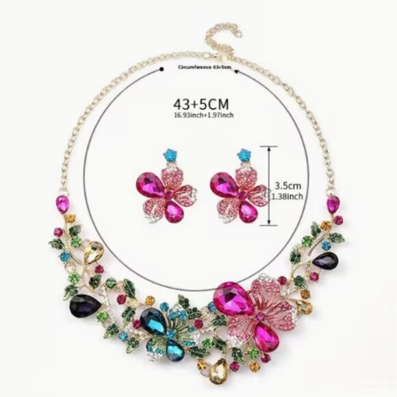 ARATTA SILENT JOURNEY JEWEL NECKLACE AND EARRING SET - Picture 5 of 5